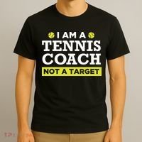 Funny Tennis Coach Gift Not A Target T-Shirt thumb 3
