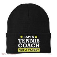 Funny Tennis Coach Gift Not A Target Beanie thumb 0