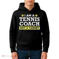 Funny Tennis Coach Gift Not A Target Kids Hoodie thumb 4