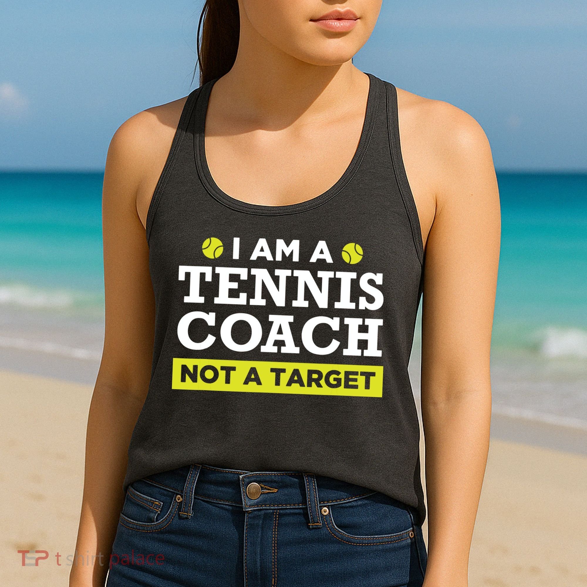 Funny Tennis Coach Gift Not A Target Women's Tank Top