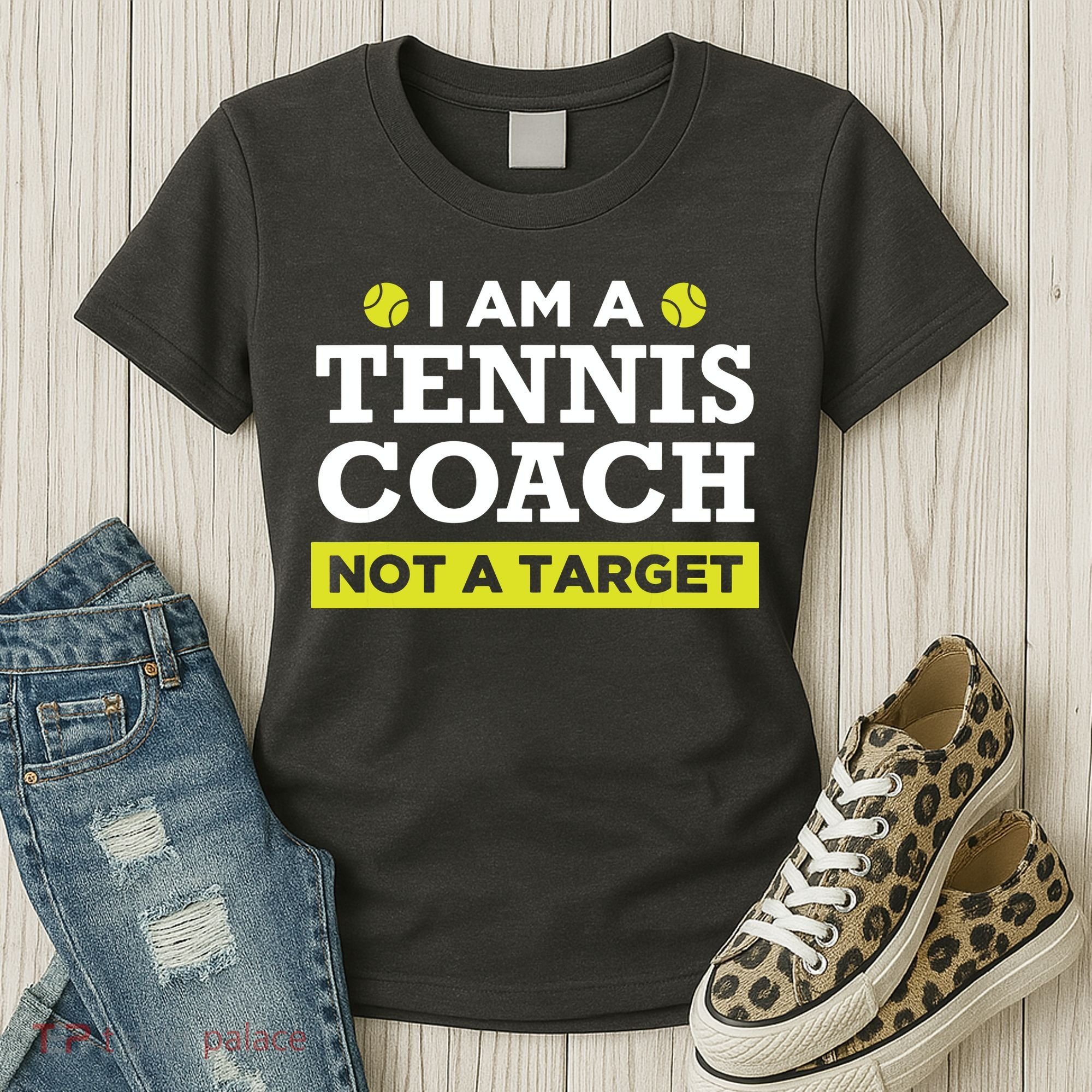 Funny Tennis Coach Gift Not A Target Women's T-Shirt
