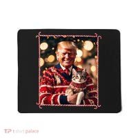 Funny Trump Christmas Sweater For Cat Lovers Mousepad thumb 0