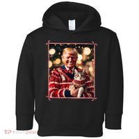 Funny Trump Christmas Sweater For Cat Lovers Toddler Hoodie thumb 0