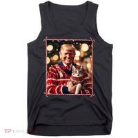 Funny Trump Christmas Sweater For Cat Lovers Tank Top thumb 0