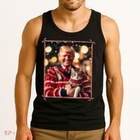Funny Trump Christmas Sweater For Cat Lovers Tank Top thumb 3