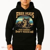 Free Tortoiseshell Cat Hugs Just Kidding Dont Touch Me Hoodie thumb 2