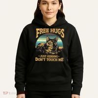 Free Tortoiseshell Cat Hugs Just Kidding Dont Touch Me Hoodie thumb 5