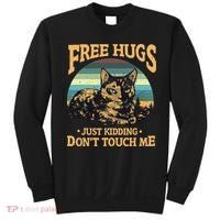 Free Tortoiseshell Cat Hugs Just Kidding Dont Touch Me Sweatshirt thumb 0