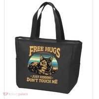 Free Tortoiseshell Cat Hugs Just Kidding Dont Touch Me Tote Bag thumb 3