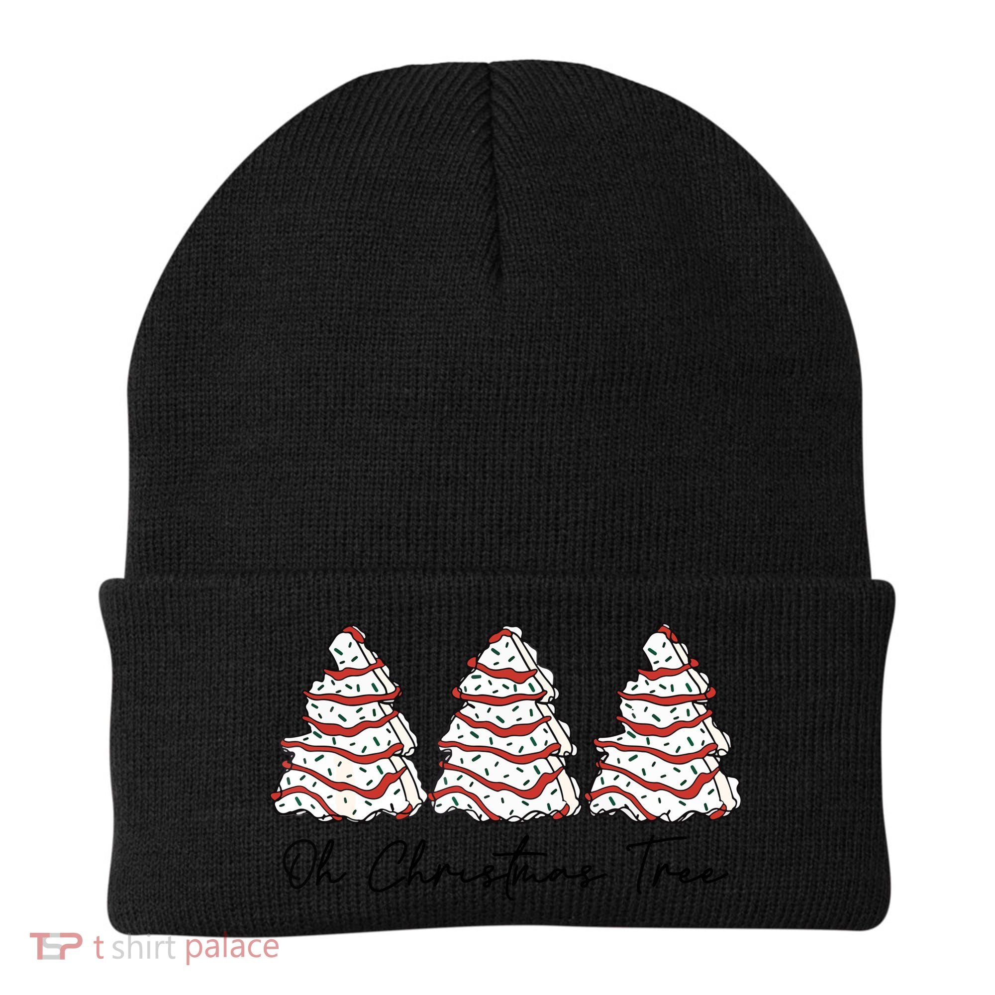 Funny Tree Cakes Debbie Groovy Oh Christmas Tree Xmas Lights Gift Beanie