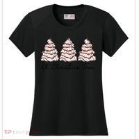 Funny Tree Cakes Debbie Groovy Oh Christmas Tree Xmas Lights Gift Women's Cooling Performance Crew T-Shirt thumb 0