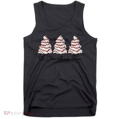 Funny Tree Cakes Debbie Groovy Oh Christmas Tree Xmas Lights Gift Tank Top