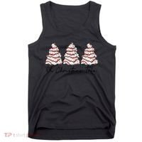 Funny Tree Cakes Debbie Groovy Oh Christmas Tree Xmas Lights Gift Tank Top thumb 0