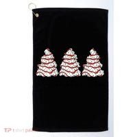 Funny Tree Cakes Debbie Groovy Oh Christmas Tree Xmas Lights Gift Golf Towel thumb 0