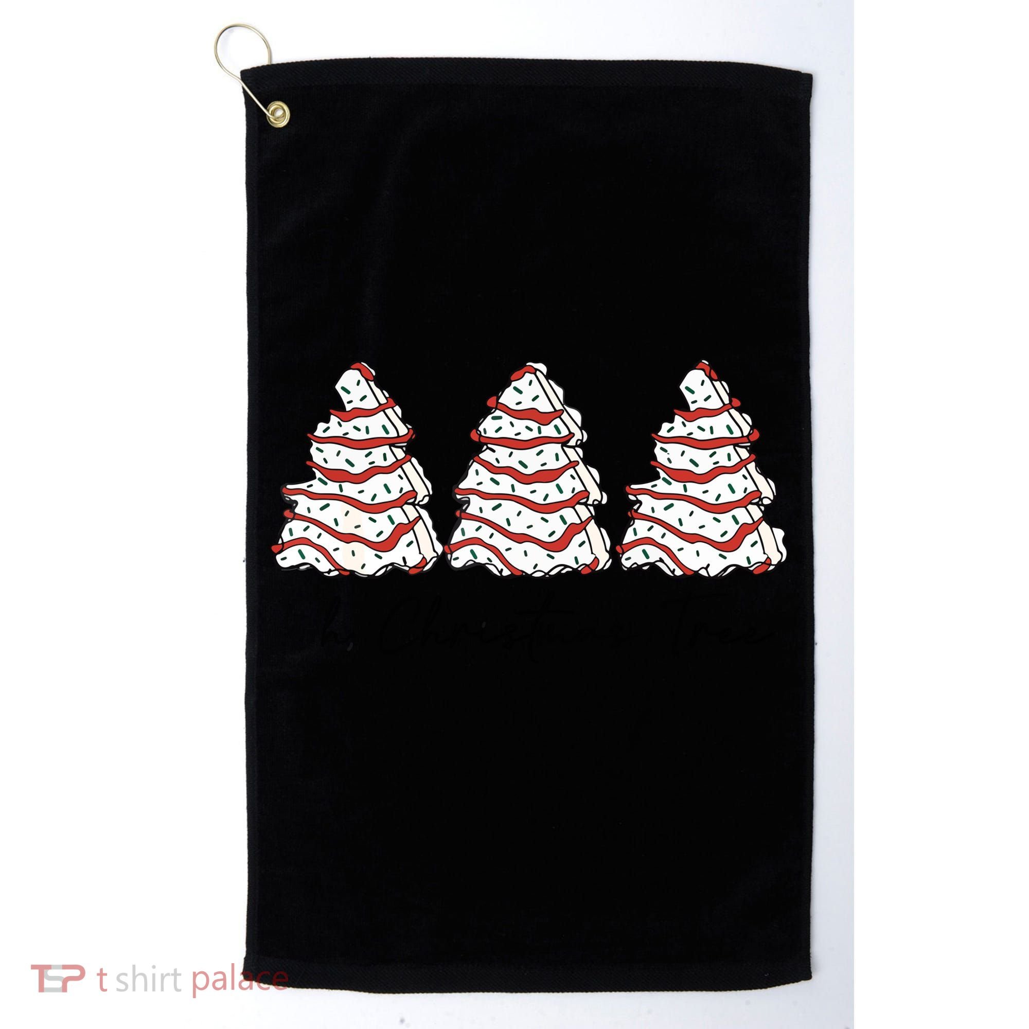 Funny Tree Cakes Debbie Groovy Oh Christmas Tree Xmas Lights Gift Golf Towel