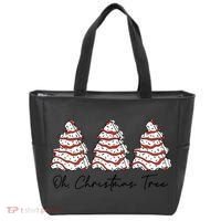 Funny Tree Cakes Debbie Groovy Oh Christmas Tree Xmas Lights Gift Tote Bag thumb 0
