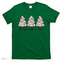 Funny Tree Cakes Debbie Groovy Oh Christmas Tree Xmas Lights Gift T-Shirt thumb 0
