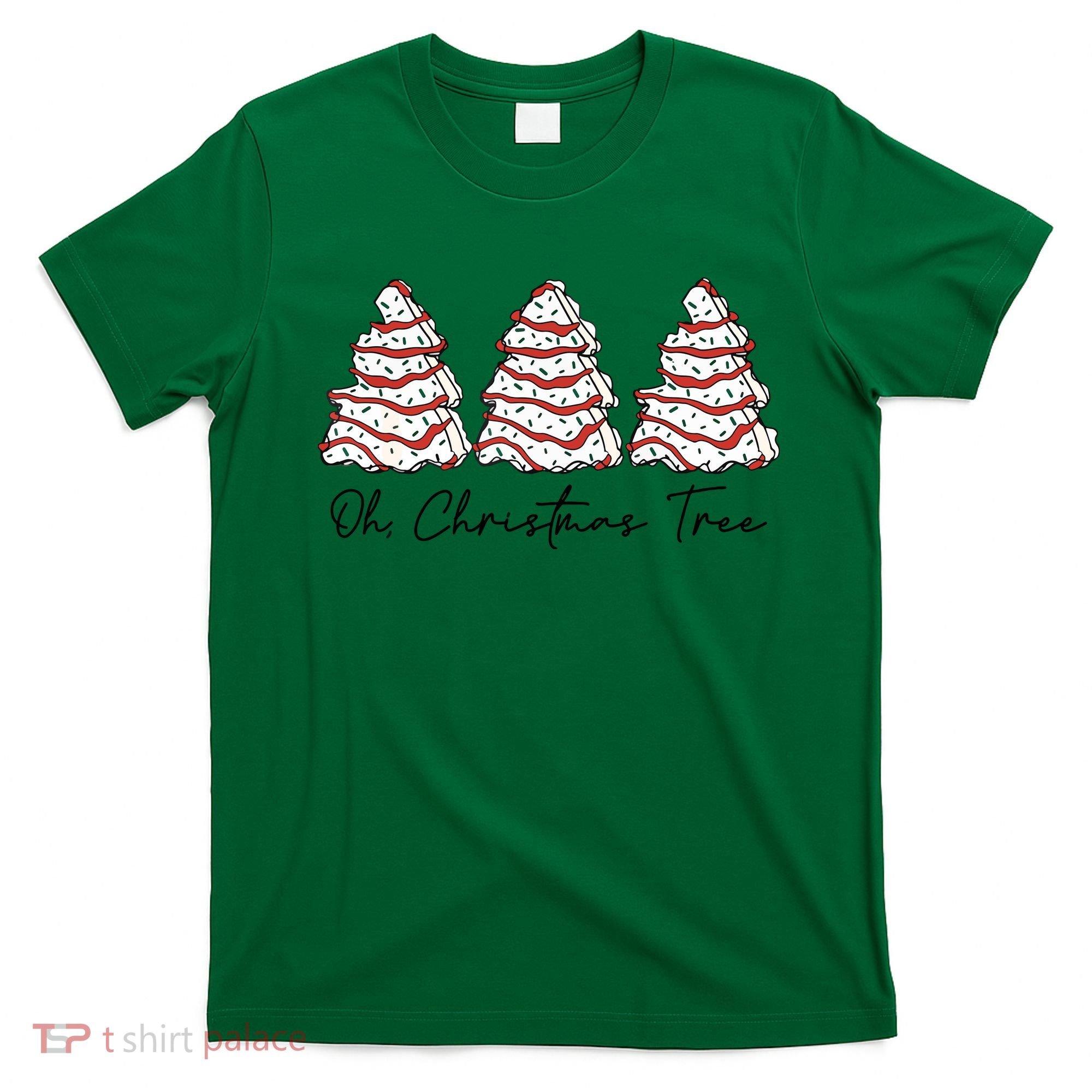 Funny Tree Cakes Debbie Groovy Oh Christmas Tree Xmas Lights Gift T-Shirt