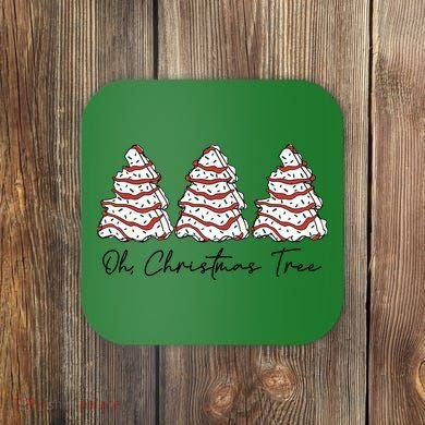 Funny Tree Cakes Debbie Groovy Oh Christmas Tree Xmas Lights Gift Coaster
