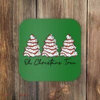 Funny Tree Cakes Debbie Groovy Oh Christmas Tree Xmas Lights Gift Coaster thumb 0