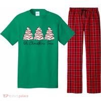 Funny Tree Cakes Debbie Groovy Oh Christmas Tree Xmas Lights Gift Pajama Set thumb 0