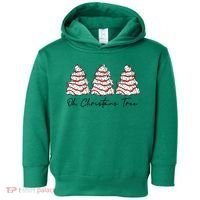 Funny Tree Cakes Debbie Groovy Oh Christmas Tree Xmas Lights Gift Toddler Hoodie thumb 0