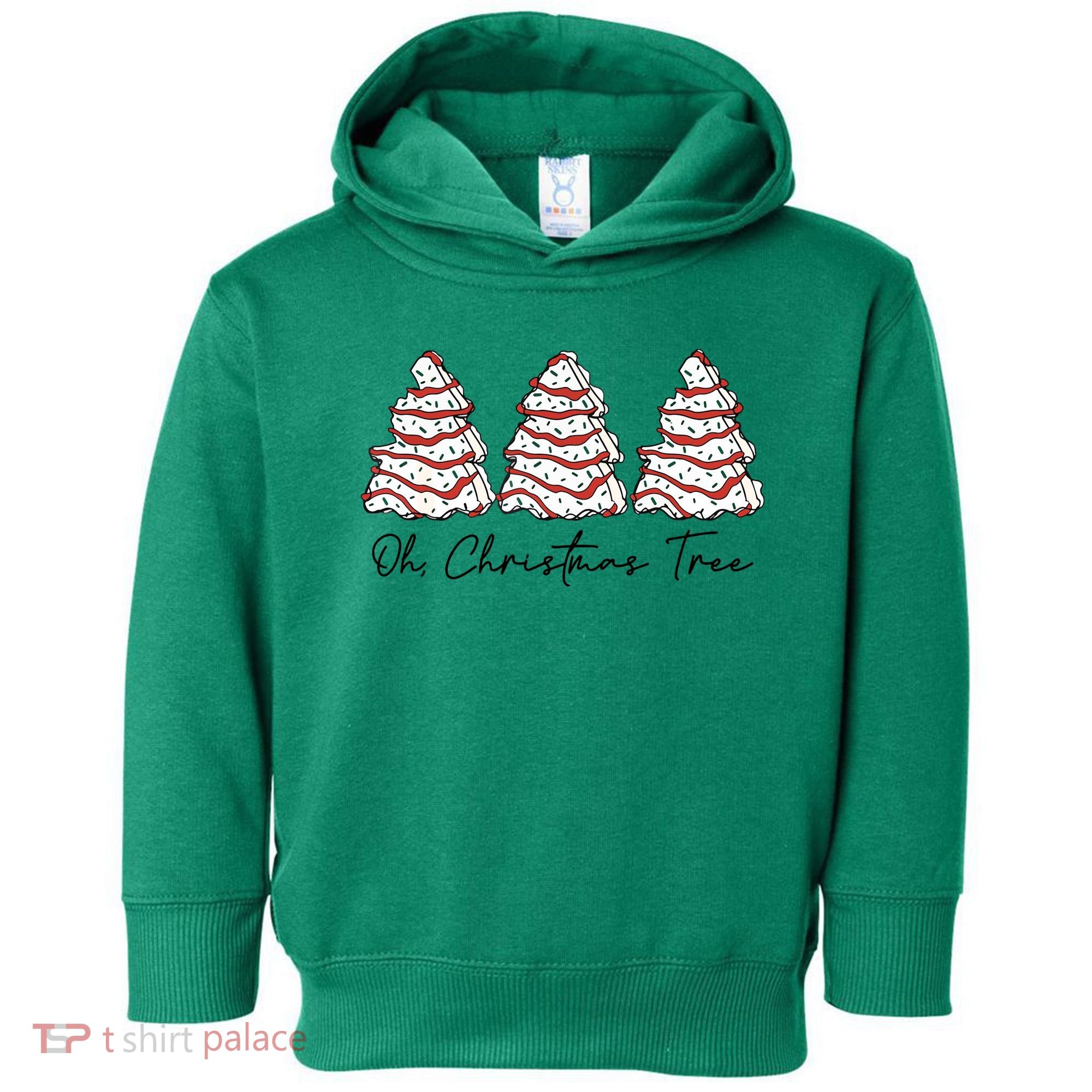 Funny Tree Cakes Debbie Groovy Oh Christmas Tree Xmas Lights Gift Toddler Hoodie