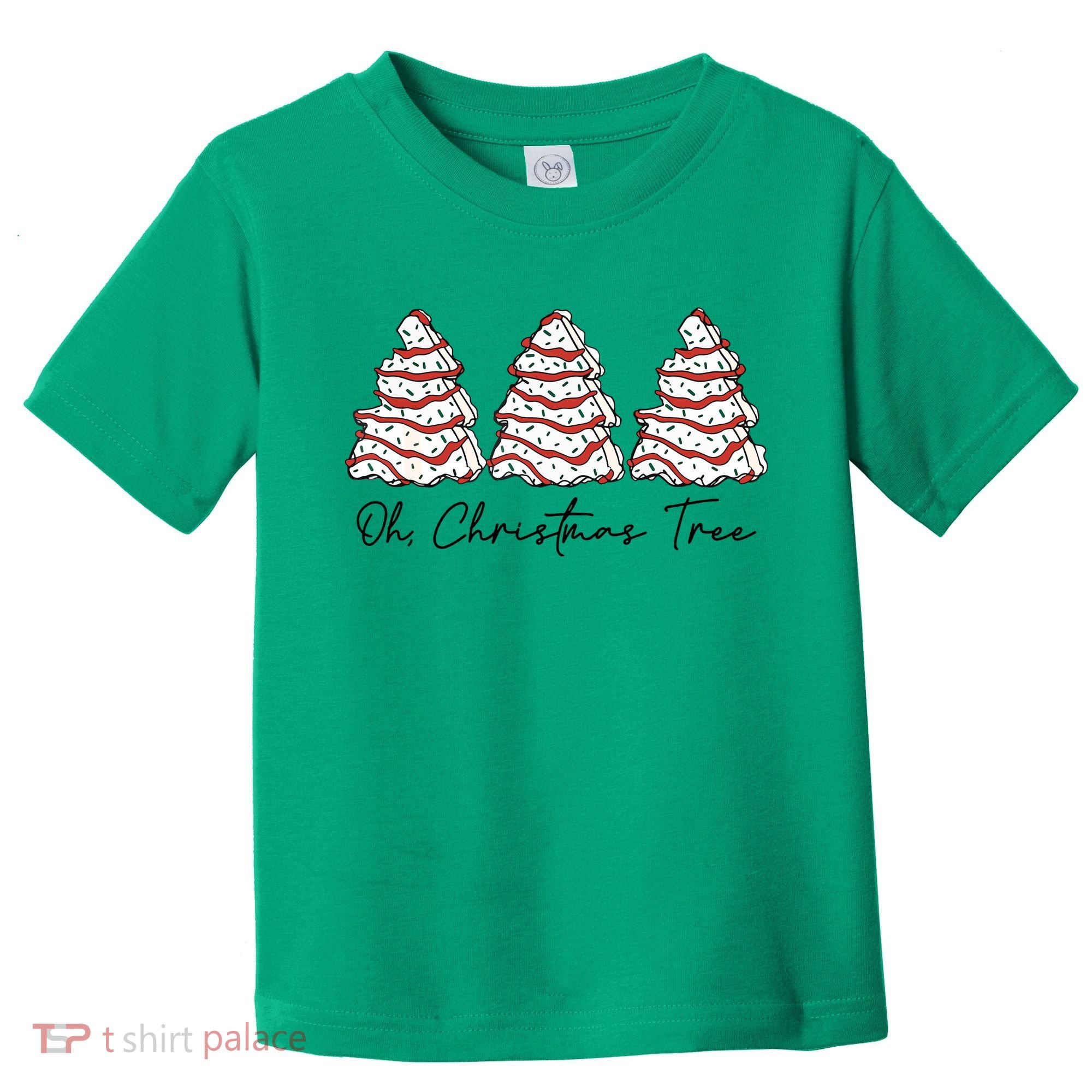 Funny Tree Cakes Debbie Groovy Oh Christmas Tree Xmas Lights Gift Toddler T-Shirt