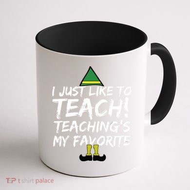 Funny Teacher Christmas Teaching Is My Favorite Coffee Mug back