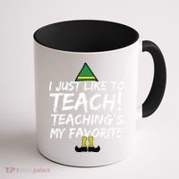 Funny Teacher Christmas Teaching Is My Favorite Coffee Mug thumb 1