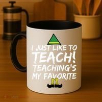 Funny Teacher Christmas Teaching Is My Favorite Coffee Mug thumb 4