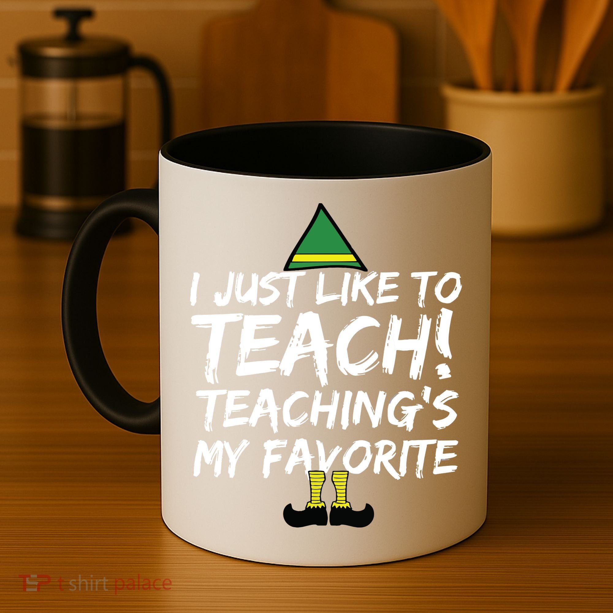 Funny Teacher Christmas Teaching Is My Favorite Coffee Mug
