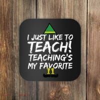 Funny Teacher Christmas Teaching Is My Favorite Coaster thumb 0