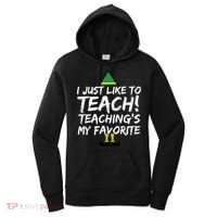 Funny Teacher Christmas Teaching Is My Favorite Women's Hoodie thumb 0