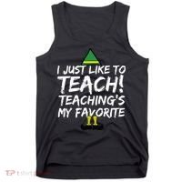 Funny Teacher Christmas Teaching Is My Favorite Tank Top thumb 0