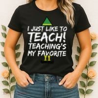 Funny Teacher Christmas Teaching Is My Favorite Women's T-Shirt thumb 2