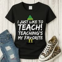 Funny Teacher Christmas Teaching Is My Favorite Women's T-Shirt thumb 3