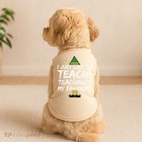 Funny Teacher Christmas Teaching Is My Favorite Doggie Tank thumb 2