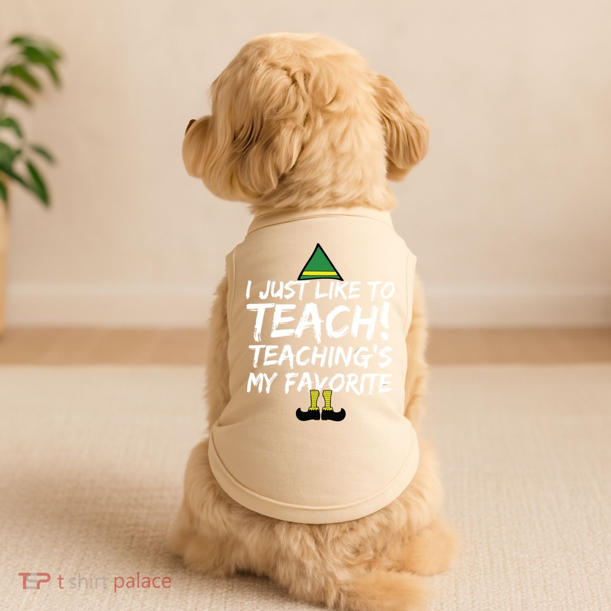 Funny Teacher Christmas Teaching Is My Favorite Doggie Tank