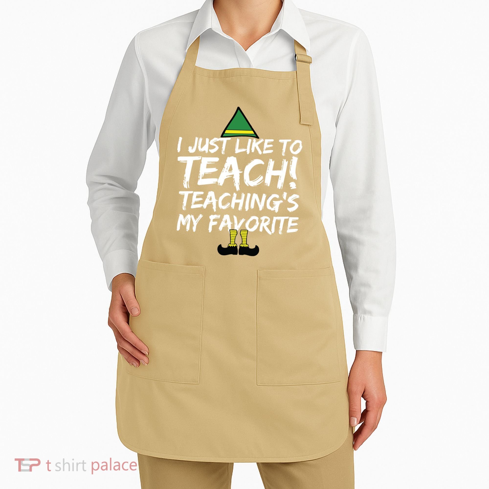 Funny Teacher Christmas Teaching Is My Favorite Apron