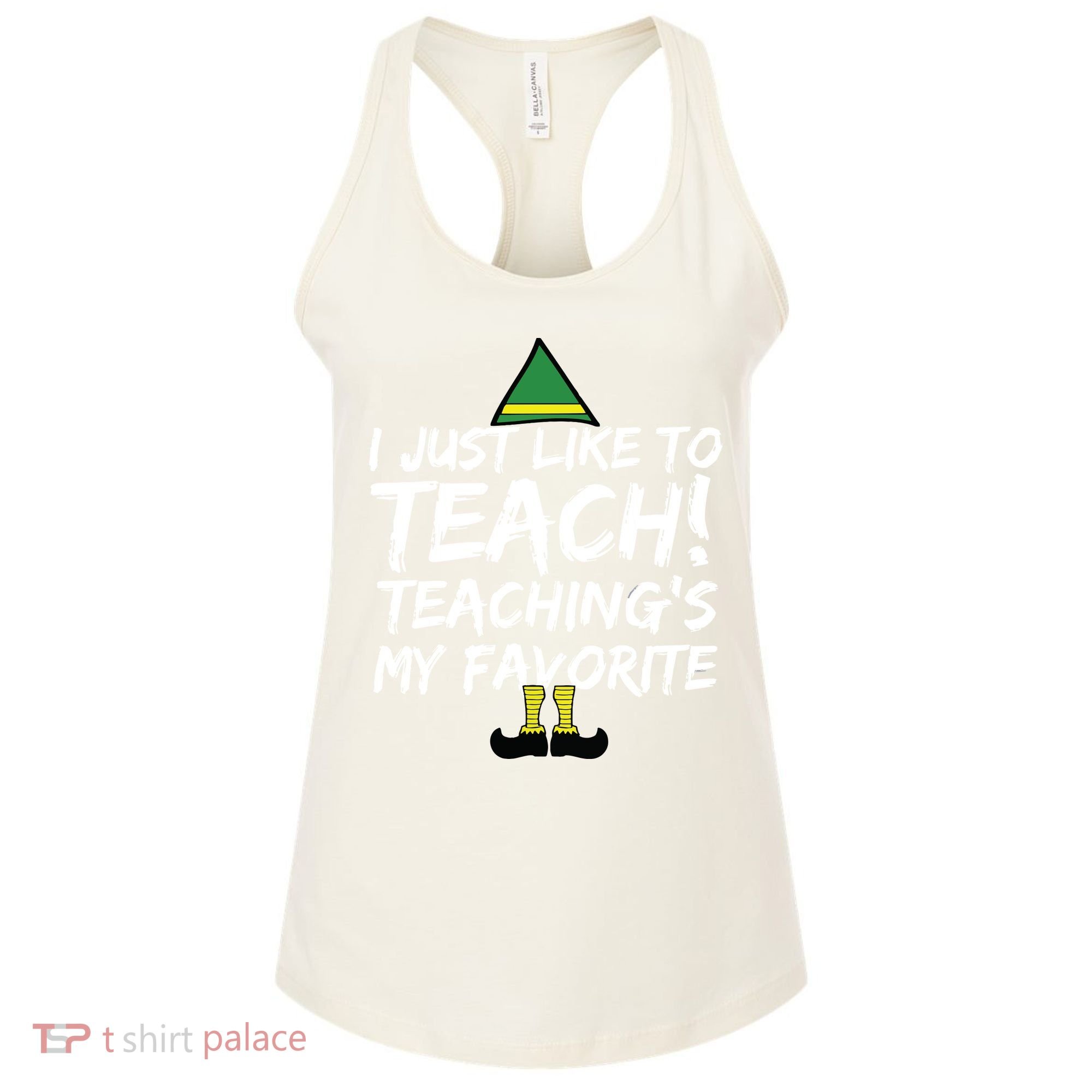 Funny Teacher Christmas Teaching Is My Favorite Women's Tank Top