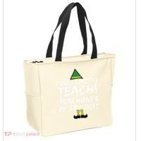 Funny Teacher Christmas Teaching Is My Favorite Tote Bag thumb 2