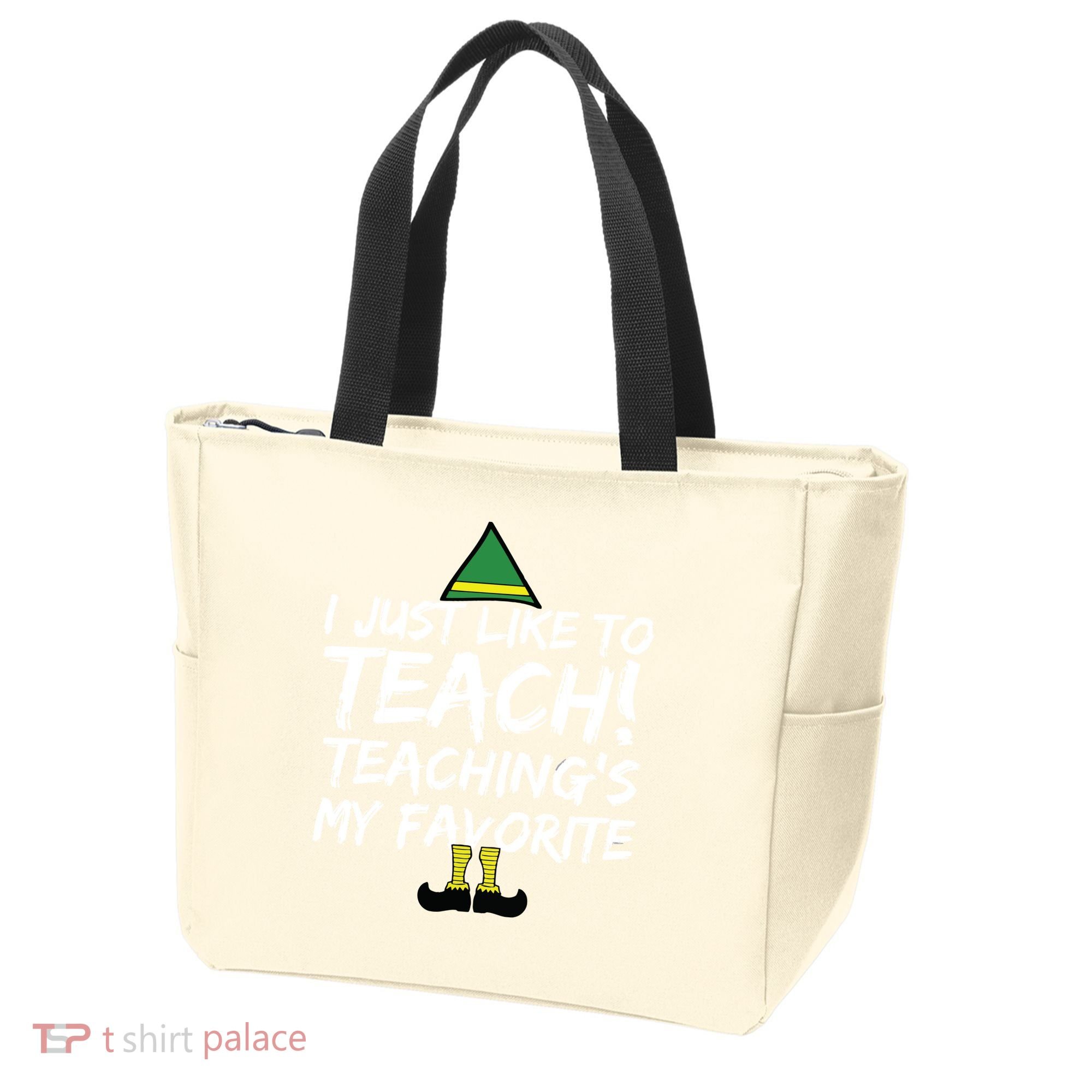 Funny Teacher Christmas Teaching Is My Favorite Tote Bag
