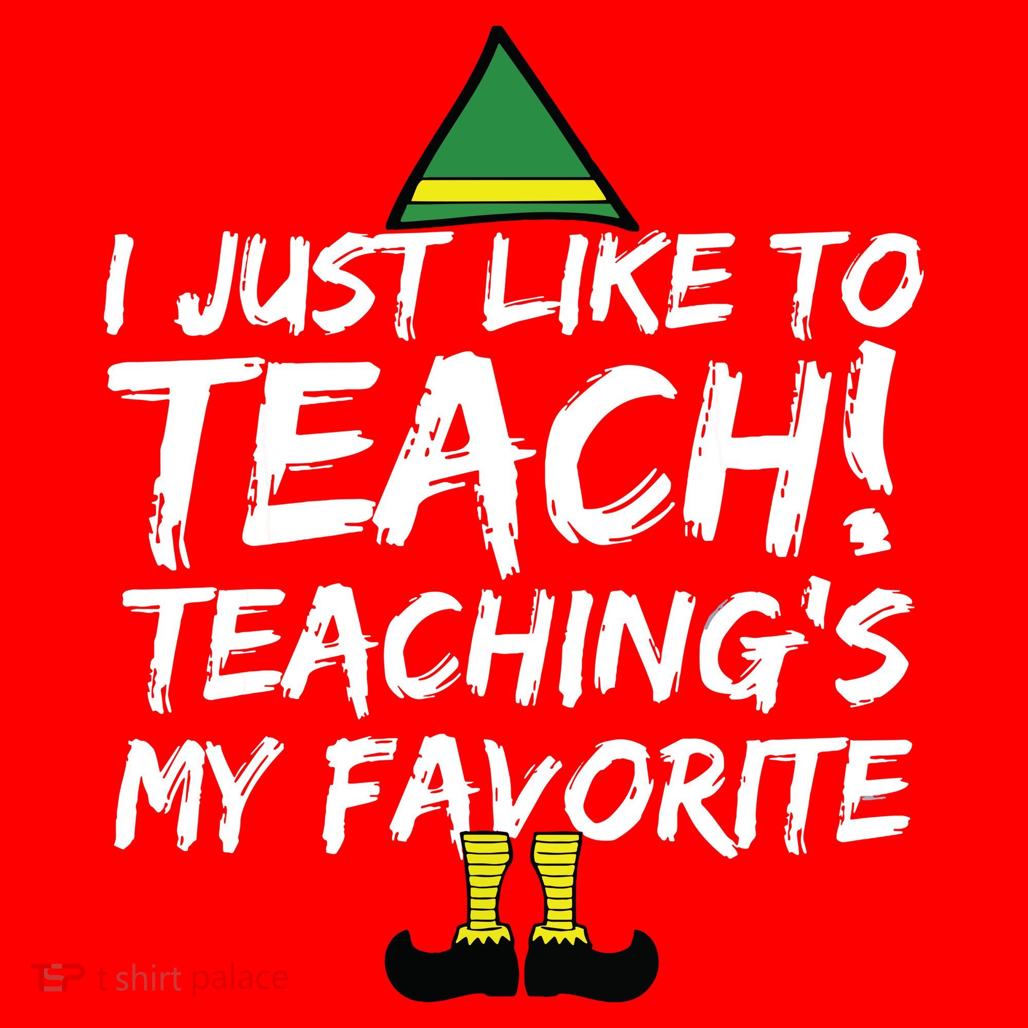 Funny Teacher Christmas Teaching Is My Favorite Santa Hat