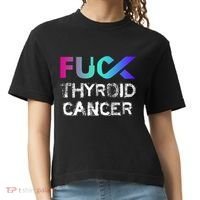 Fuck Thyroid Cancer Awareness Gift Comfort Colors Boxy T-Shirt thumb 0