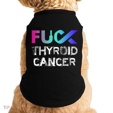 Fuck Thyroid Cancer Awareness Gift Doggie Tank