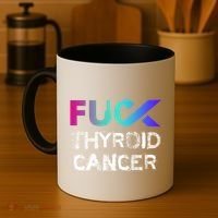 Fuck Thyroid Cancer Awareness Gift Coffee Mug thumb 4