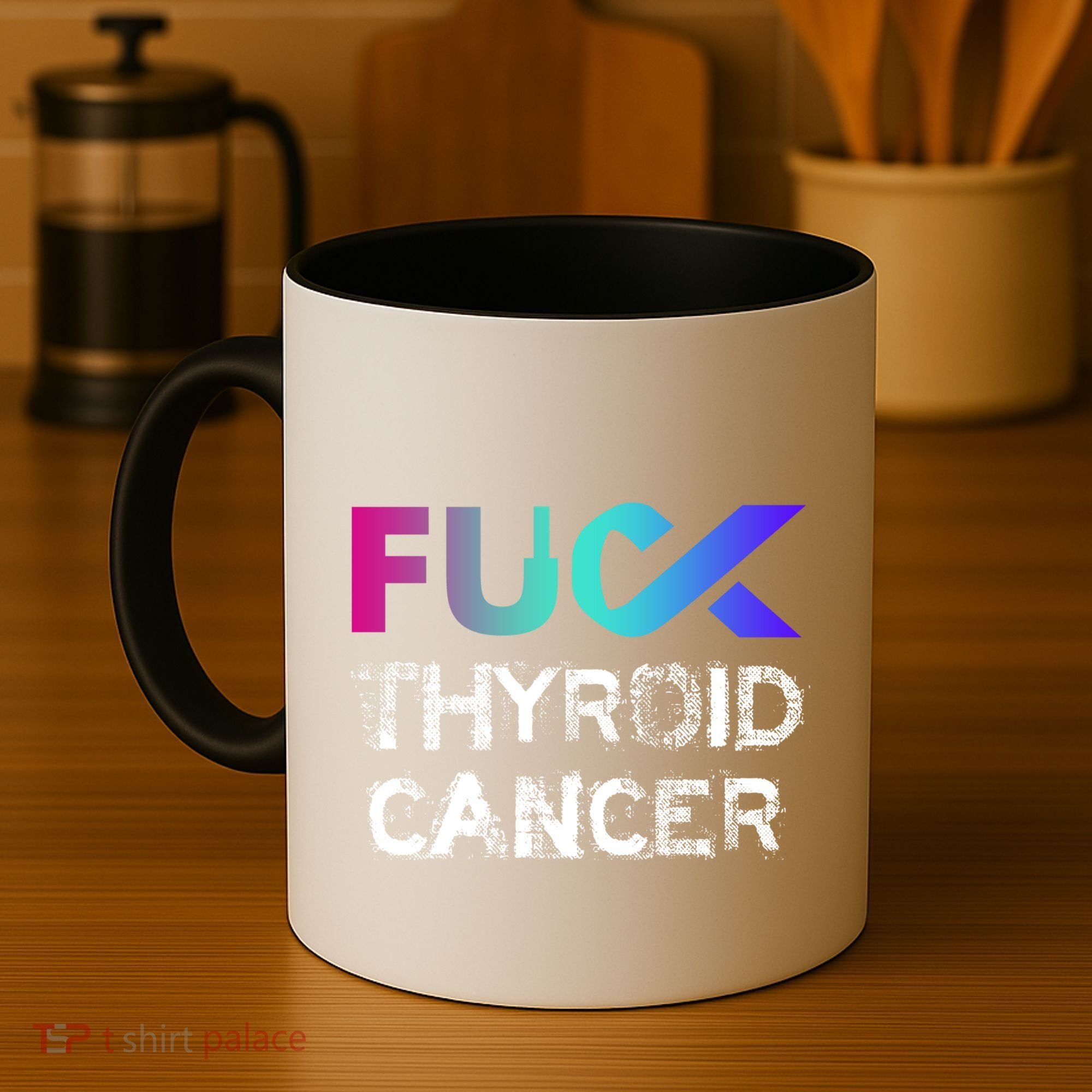 Fuck Thyroid Cancer Awareness Gift Coffee Mug