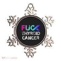 Fuck Thyroid Cancer Awareness Gift Ornament thumb 0