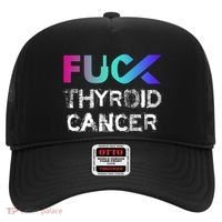 Fuck Thyroid Cancer Awareness Gift Hat thumb 0
